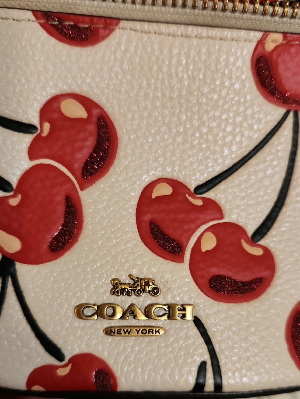 Coach☆ Leather Cherry Print Crossbody/ Belt Bag - Picture 10 of 11